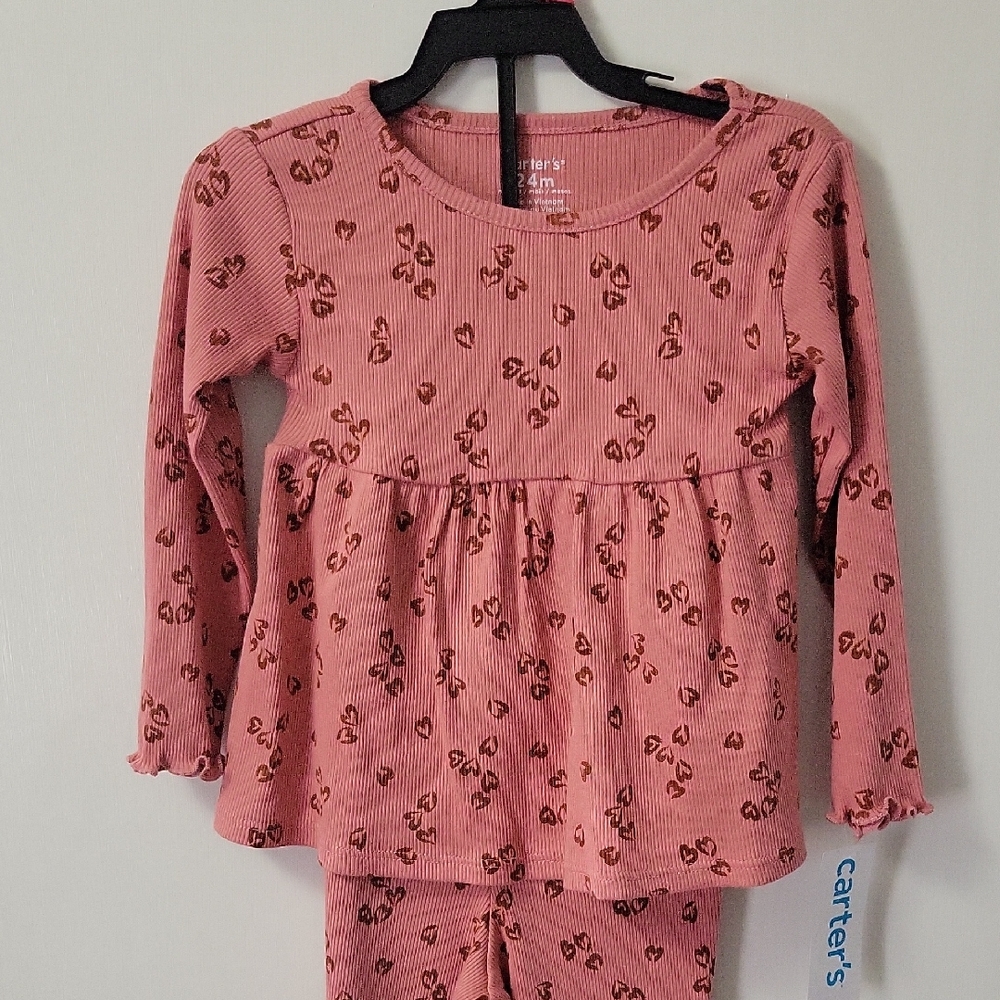Carter's Pink Set with Heart Pattern